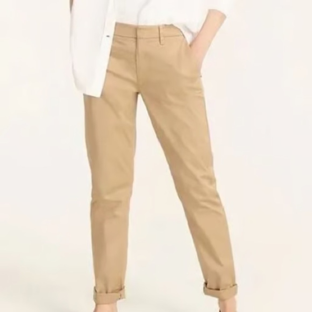 J. Crew Tall Slim Boyfriend Chino Pant size 29T Classic Khaki Tan NWOT (B)